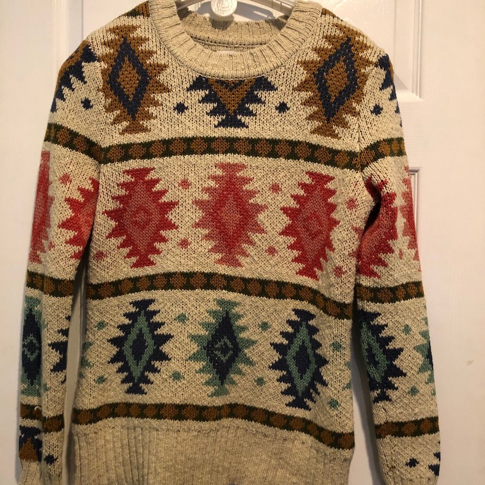 Womens M | LL Bean Signature Aztec Sweater